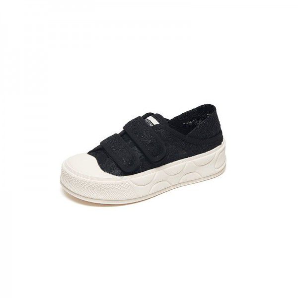 New casual double wear breathable flat bottomed women's shoes with Velcro mesh shoes 