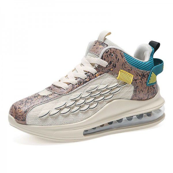 New men's casual spring and autumn running shoes, sports shoes, fish scale men's breathable shoes 