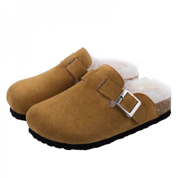 Winter New Boys and Girls' Hair Baotou Home Shoes Parent Child Shoes and Slippers 