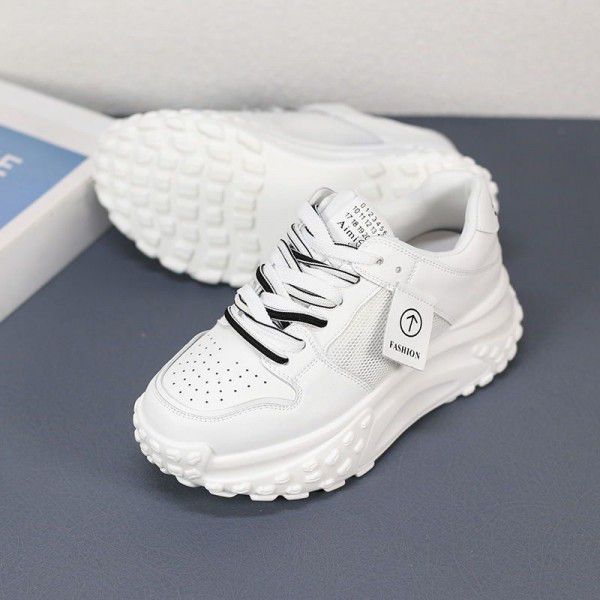 Summer style dad shoes, women's new breathable mesh thick sole, color matching, delicate and casual sports shoes 