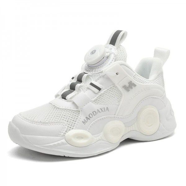 Boys' New Sports Shoes Summer Breathable Children's Mesh Single Mesh Basketball Shoe 