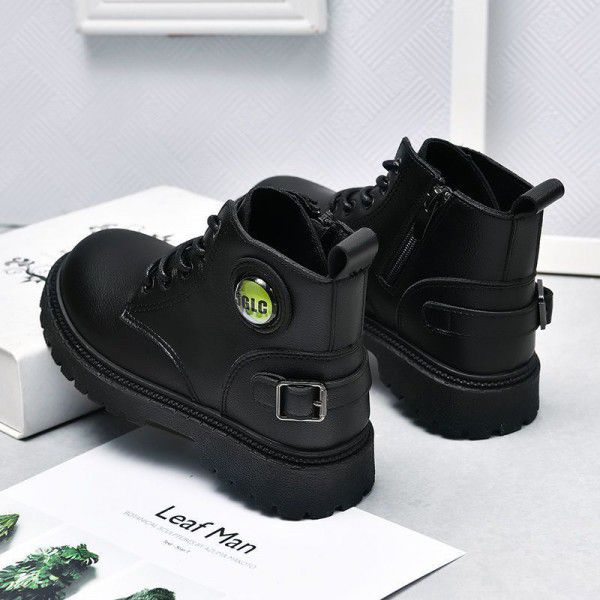Children's Martin Boots Autumn New Boys' Vintage English Style Short Boots Girls' Fashion Boots Mid size Children's Shoes 