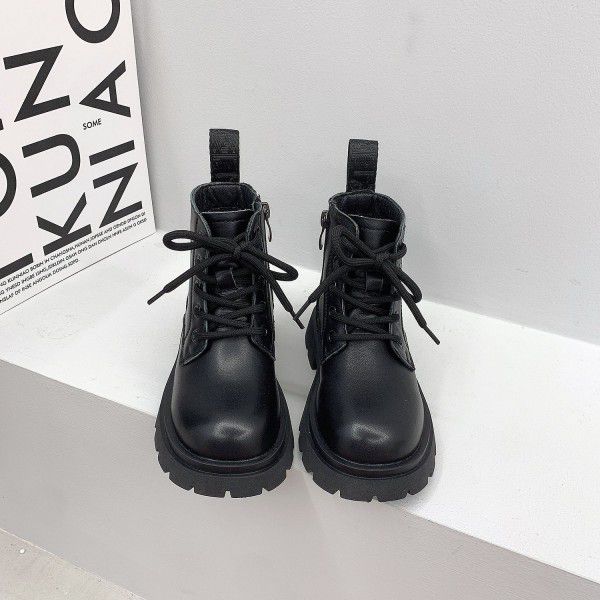 All cowhide children's Martin boots Autumn new children's shoes British style boys' boots Genuine leather girls' motorcycle boots 