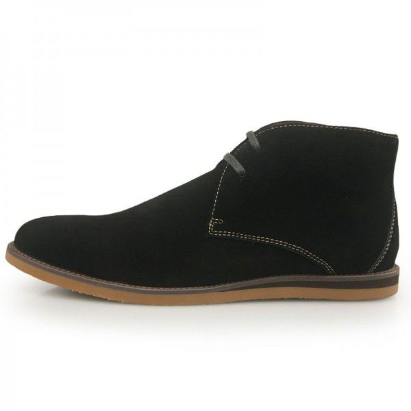 Casual high-top leather shoes British trend simple suede men's shoes 