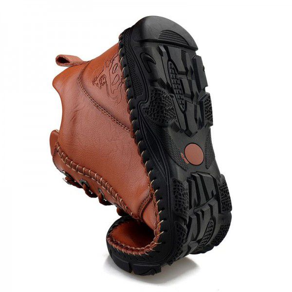 Outdoor Mountaineering Shoes, Large Size High Top Leather Boots, Baotou Work Clothes, Men's Boots, Martin New Men's Shoes 