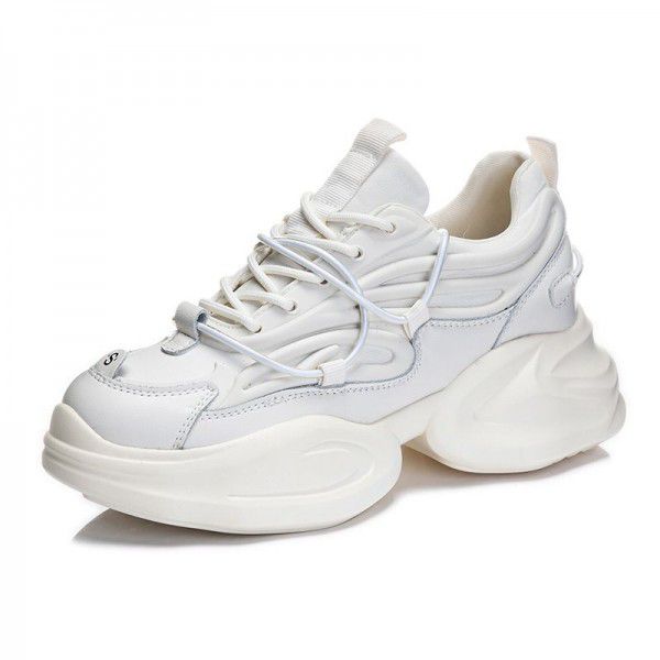 Thick Sole Dad Shoes Women's New Student Versatile Little White Shoes Summer Breathable Running Casual Sports Shoes 