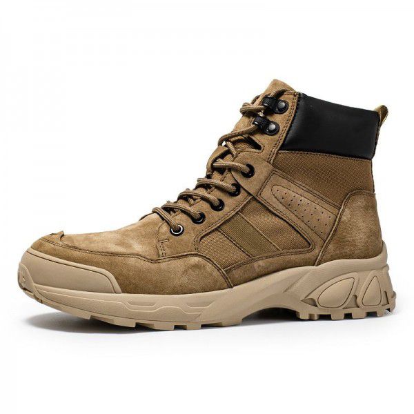 Men's shoes Martin boots Men's autumn and winter British style high top new outdoor cotton shoes Men's leather work boots 