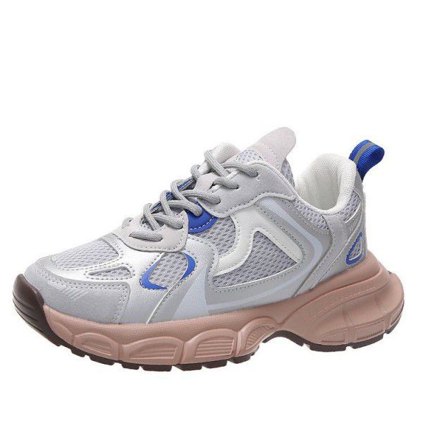 Spring and Summer New Thick Sole Elevated Running Shock Absorbing Lightweight Casual Sports Shoes 