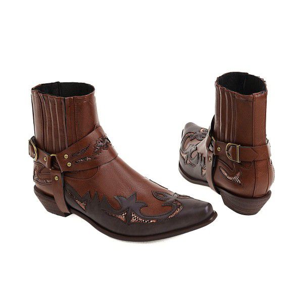 Men's boots, women's shoes, autumn and winter new pointed short boots 