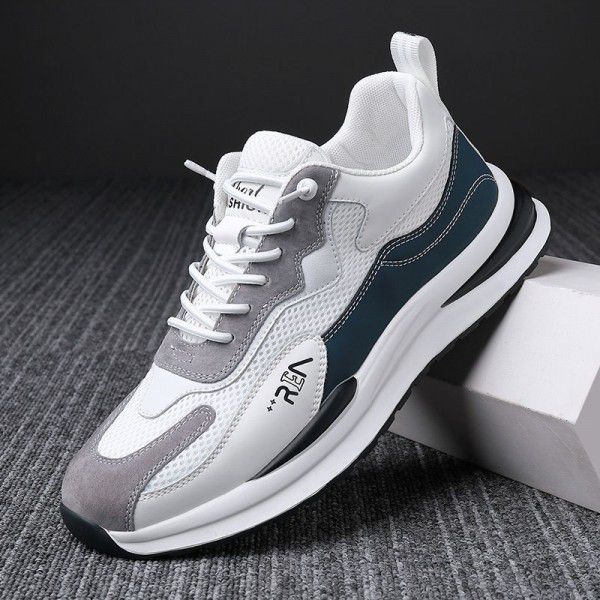 Men's Sports and Casual Shoes Youth Fashion Elastic Feet Shoes Soft Sole Lightweight and Breathable Student Shoes Versatile Fashion Shoes 