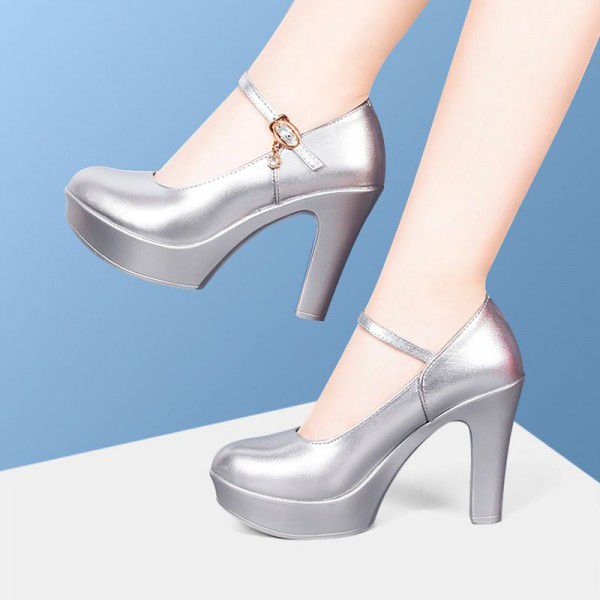 High heeled shoes, wedding thick heels, new runway shoes 