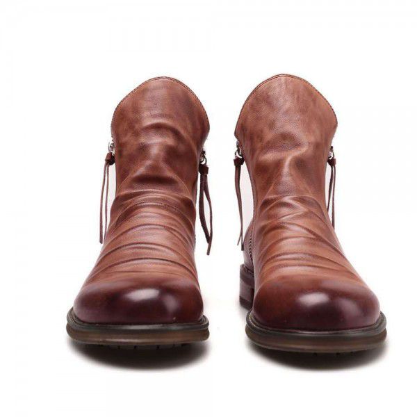 Autumn Martin boots, British style men's boots, retro leather boots, Korean version, men's high top work clothes, men's shoes 