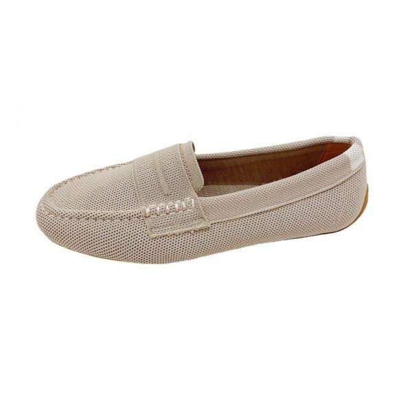 New round toe single shoes for women, knitted and woven shoes for cross-border foreign trade, leisure and leisure, loafers, and bean shoes for women 