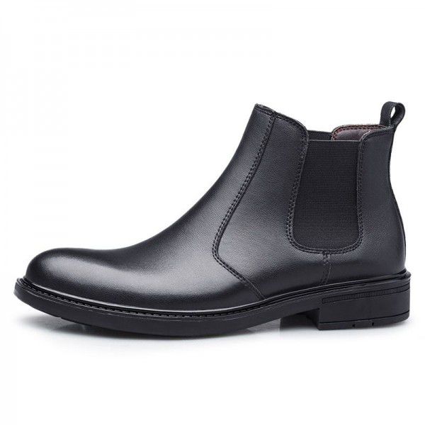 Chelsea Men's Boots Versatile British Martin Boots Men's Fashion China Bond Cross border Work Wear High Top Leather Shoes 