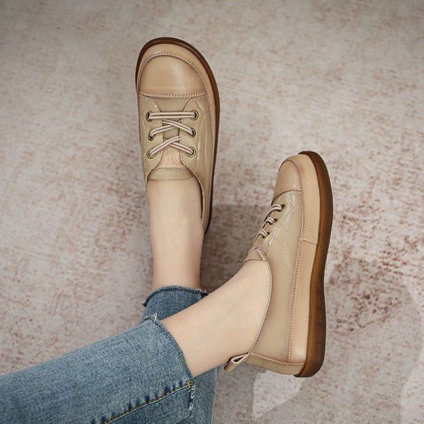 New Vintage Genuine Leather Flat Sole Women's Shoe...