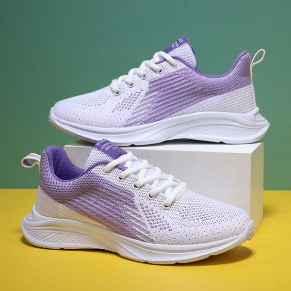 Spring New Women's Shoes Flyknit Mesh Sports Shoes...