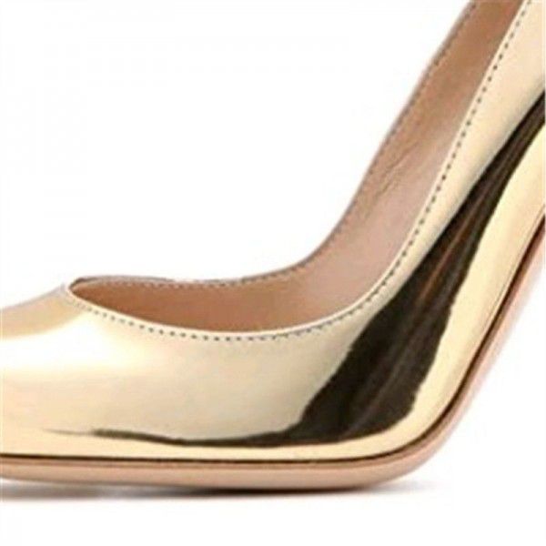 Leopard patterned fish beak patent leather high heels, women's thin heeled pointed shallow mouth party shoes, solid color single shoes, large size wedding shoes 