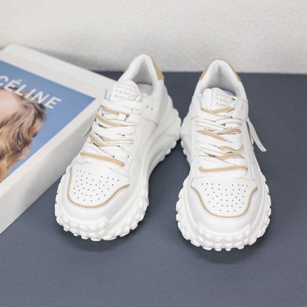 Summer style dad shoes, women's new breathable mesh thick sole, color matching, delicate and casual sports shoes 