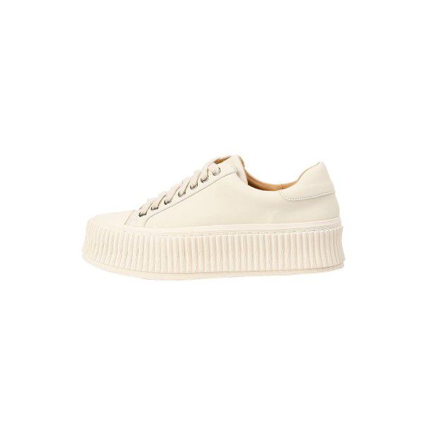 Autumn and Winter New Korean Edition Lace up Round Head Casual Shoes Thick Sole Heightened Matsuke Board Shoes Biscuit Shoes 