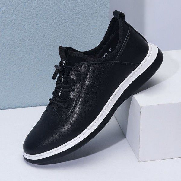 Ultra light, soft, comfortable and breathable men's casual leather shoes, new genuine leather sports trendy men's shoes 