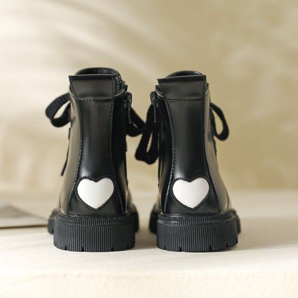 Autumn and Winter New Girl Love Princess Short Boots Girl Sweet Embroidery Single Boots Girl Simple Baby Martin Boots 