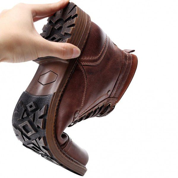 Genuine leather men's Martin boots British fashion men's boots 