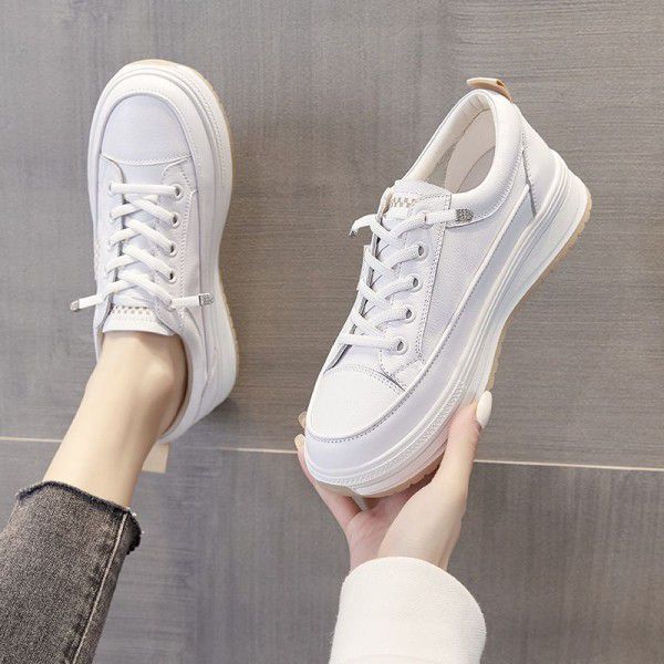 New Spring and Autumn Genuine Leather Fashion Little White Shoes Versatile Casual Board Shoes 