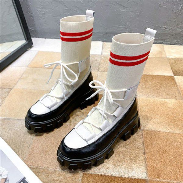 Thick Heel Thick Sole Woolen Boots Women's Boots Cross border Large Size Women's Boots 