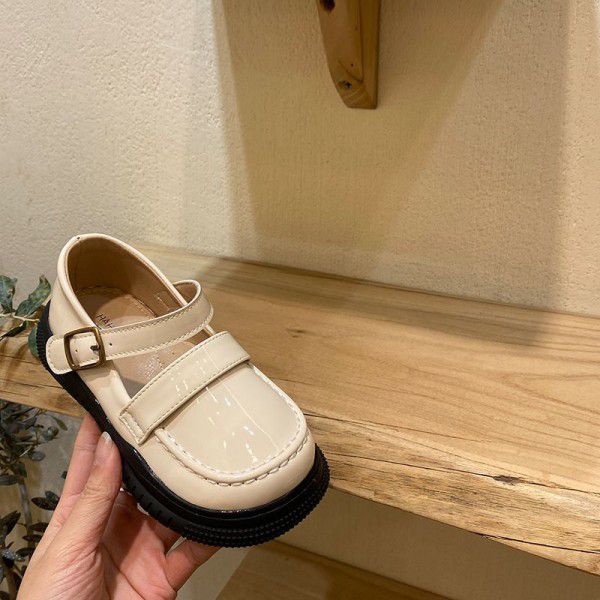 Korean Girls' Leather Shoes Spring Mary Jane Children's Shoes British Style Princess Shoes Soft Sole Single Shoes Student Shoes 