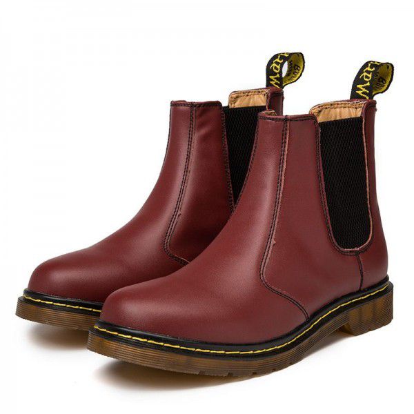 Chelsea boot Men's lovers Martin boots Leather short boots Men's and women's casual trend British Martin 