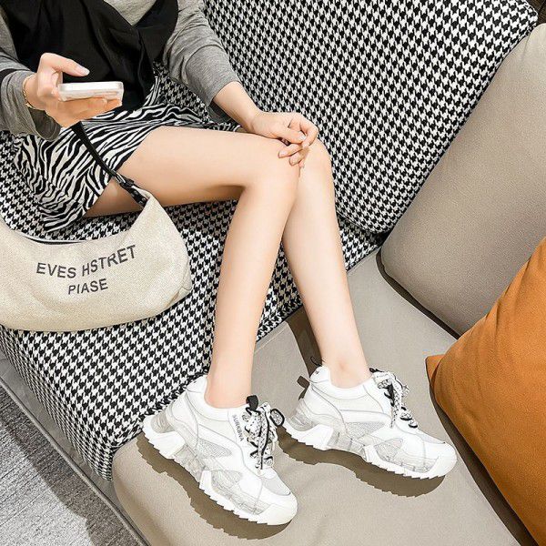 Spring and summer new style explosive street dad shoes, women's breathable women's shoes, versatile thick soles, trendy sports and casual shoes 