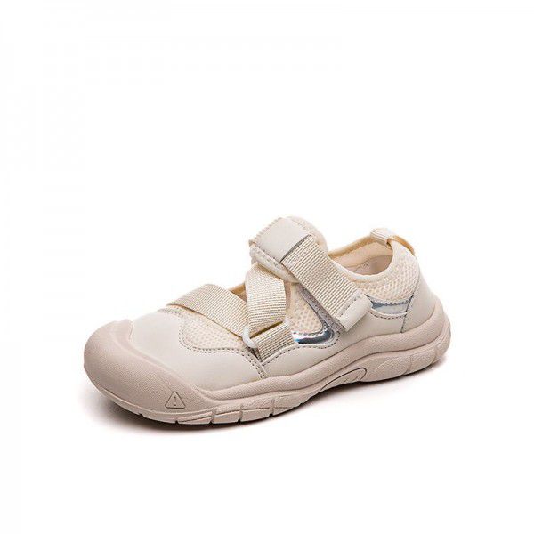 Girls' Sports Sandals Summer New Children's Leisure Breathable Mesh Shoes Boys' Baotou Baby Shoes 