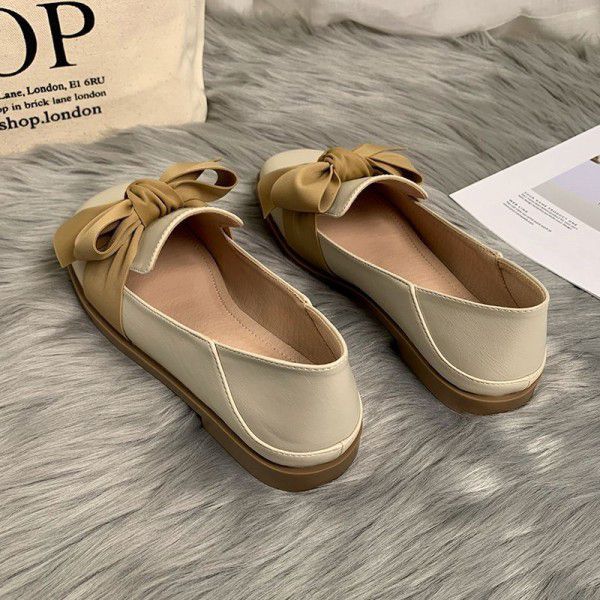 Spring and autumn new flat sole single shoes Briti...