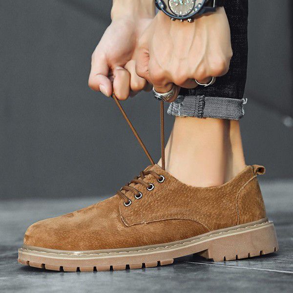 Autumn and Winter Martin Boots Men's New Shoes Low Top Men's Boots Short Boots Desert Work Boots 