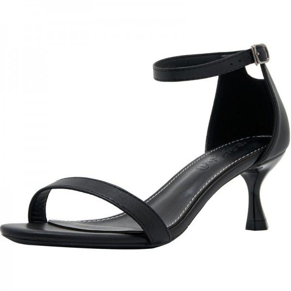 Comfortable soft leather fashionable single shoes for women in spring and summer, new sexy high heels for women in slim heels 