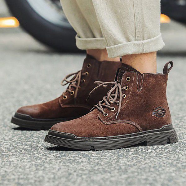 Autumn New Martin Boots Men's Boots Genuine Leather Short Boots Men's Martin Boots Popular Workwear Boots 