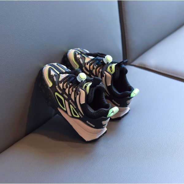 Children's Sports Shoes Autumn New Mesh Breathable Girls' Dad Shoes in Big Boy Fashion Brand Casual 