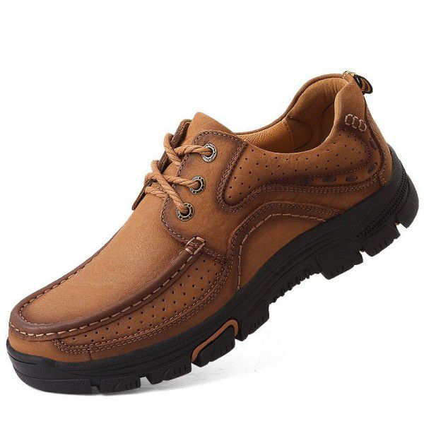 Men's casual shoes, large toe leather shoes, men's...