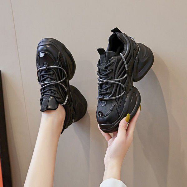 Thick Sole Dad Shoes Women's New Student Versatile Little White Shoes Summer Breathable Running Casual Sports Shoes 