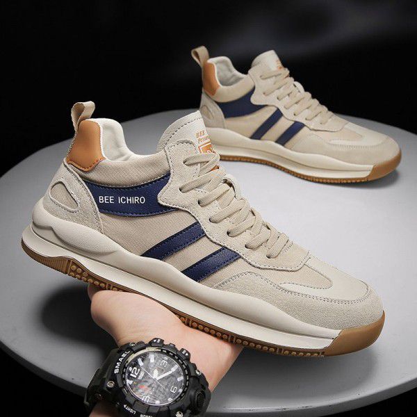 Autumn and Winter Small Mid Top Casual Men's Shoes...