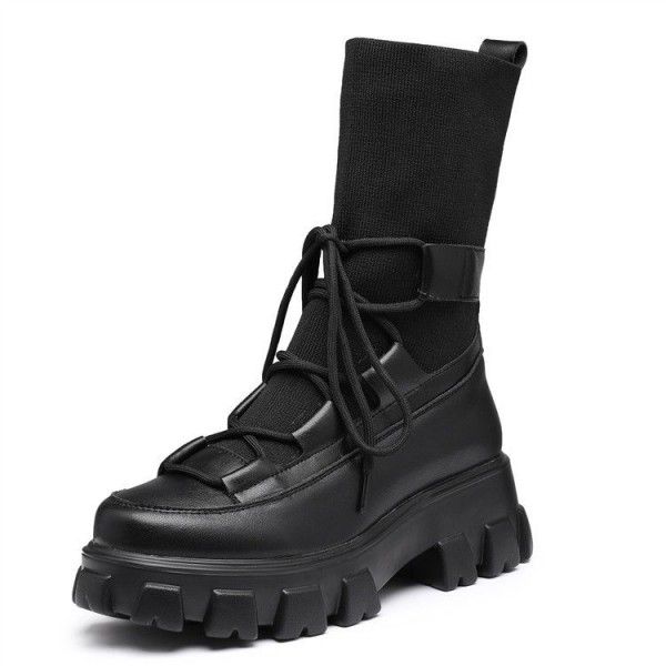 Thick Heel Thick Sole Woolen Boots Women's Boots C...