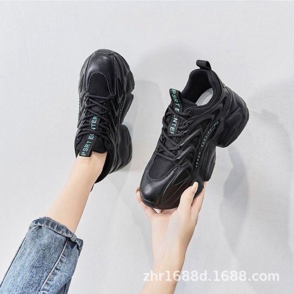Spring and Autumn New Trendy Thick Sole Dad Shoes Casual Sports Running Shoes 