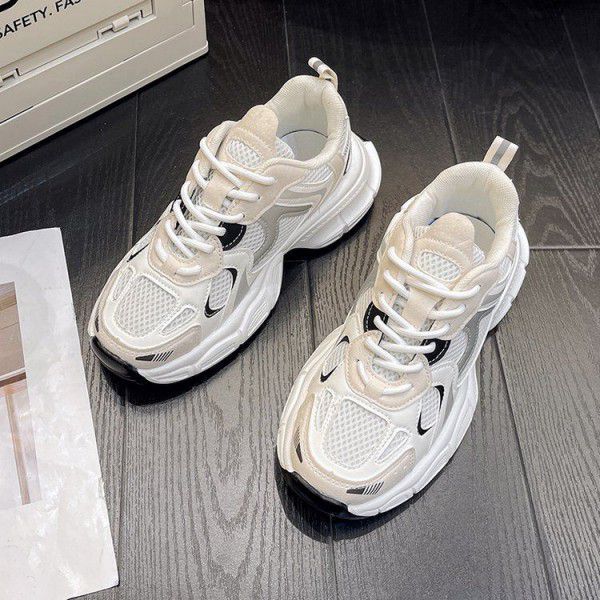 Spring and Summer New Thick Sole Elevated Running Shock Absorbing Lightweight Casual Sports Shoes 