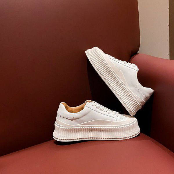 Women's shoes, small white shoes, genuine leather ...