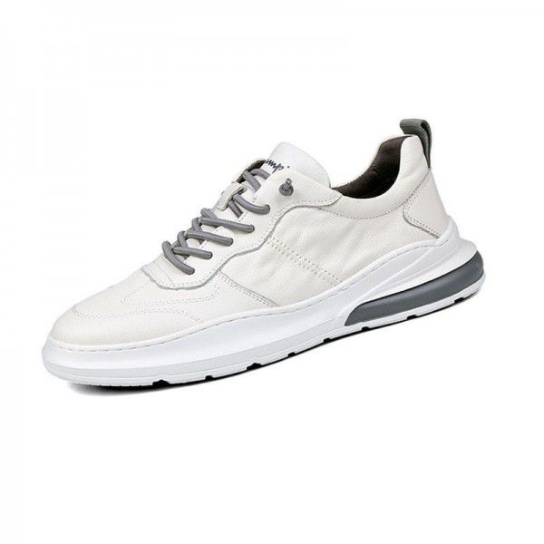 New Dad's Shoes Men's Fashion Shoes Genuine Leather Sports Casual Shoes Summer Shoes Men's Little White Shoes 