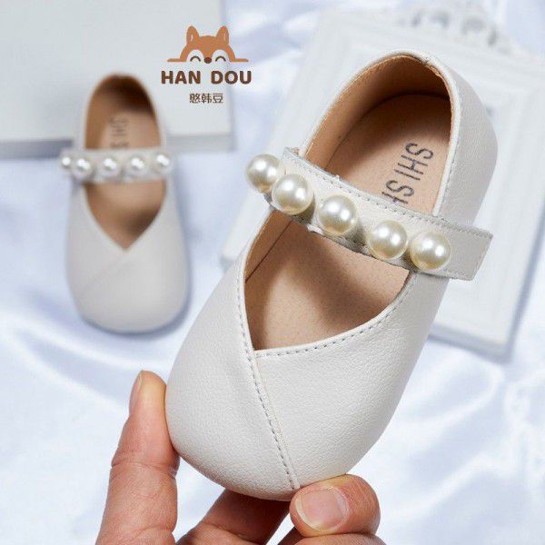 Girls' New Princess Shoes Spring and Autumn Season Shoes Children's Baby Anti slip Leather Breathable Soft Sole Single Shoes Baby Walking Shoes 