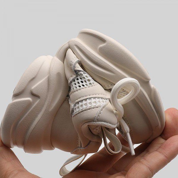 Children's Transparent Mesh Fashion Dad Shoes Summer New Children's Shoes Boys and Girls' Lightweight Sports Mesh Shoes Student Single Shoes 