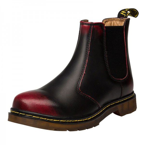 Chelsea boot Men's lovers Martin boots Leather short boots Men's and women's casual trend British Martin 