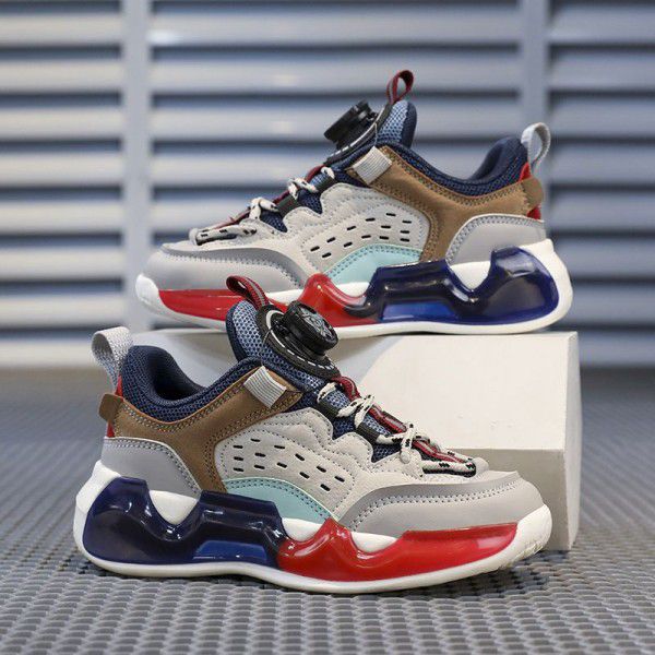 Children's sports shoes, boys' retro fashion running shoes, teenagers' basketball shoes, breathable boys 