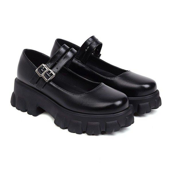 Spring thick sole single shoe women's muffin shoes 